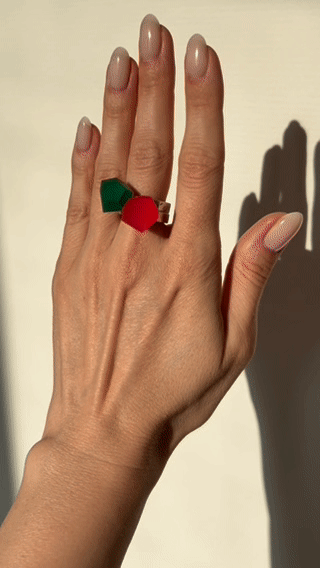 Ruby red ring top
