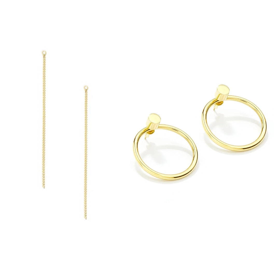 Hoop earrings set + cuff