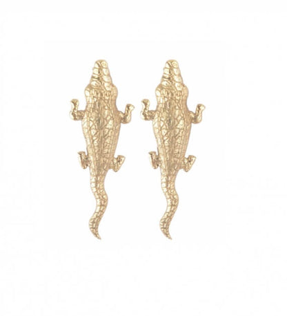 Crocodile medium earrings