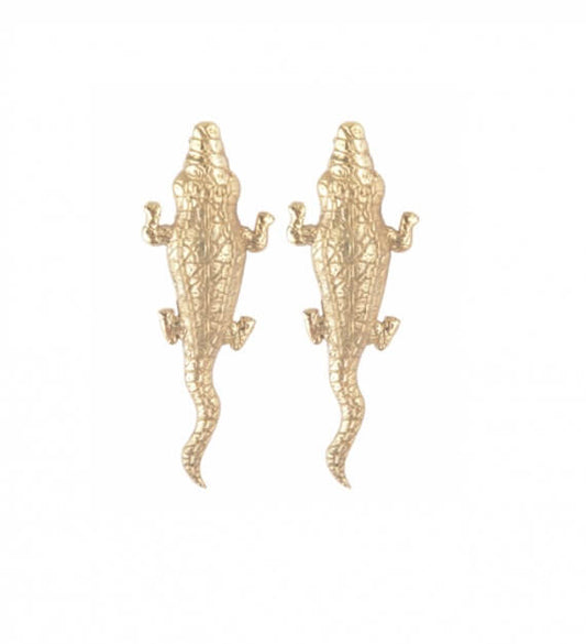 Crocodile medium earrings