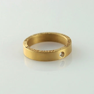 Smooth gold plated silver ring