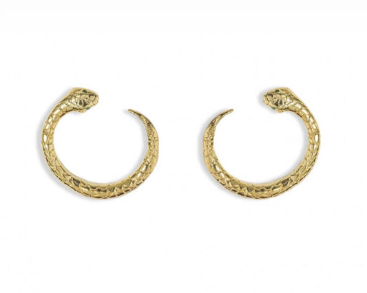 Snake hoops earrings